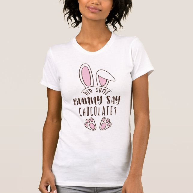 T-shirt Pâques Mignonne Est-Ce Que Certains Lapins Disent  (Devant)