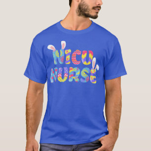 T-shirt Pâques NICU Infirmière mignonne lapin Oreilles de