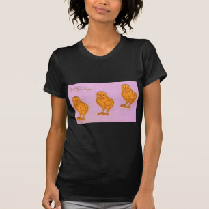 T-shirt Pâques Salutations Poussins pourpres