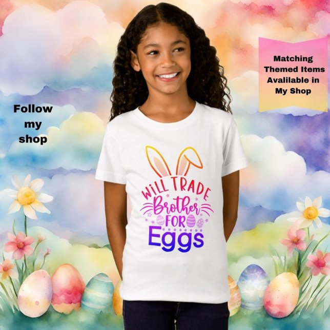 T-Shirt Pâques va troquer des oeufs (Créateur téléchargé)
