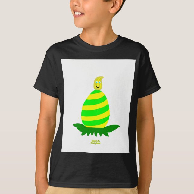 T-shirt Pâques veut aux garçons Black Basic T Shirt (Devant)