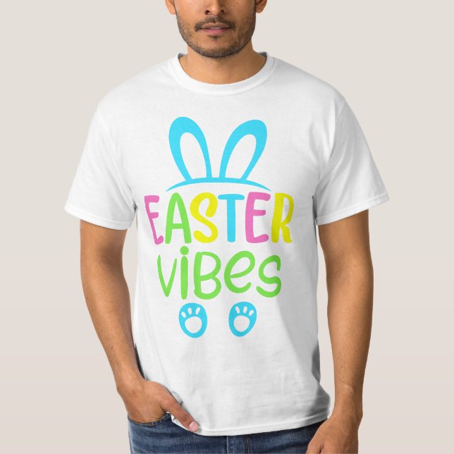 T-shirt Pâques Vibes Pastel (Devant)