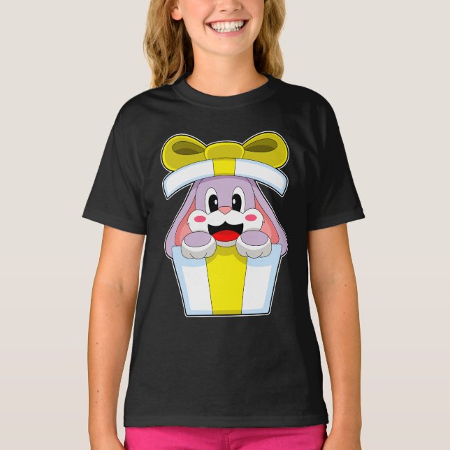 T-shirt Paquet de Noël Lapin (Devant)