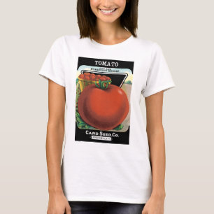 T-shirt Paquet de semences vintage Art Étiquette, Tomato P
