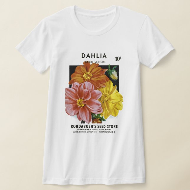 T-shirt Paquet de semences Vintage Dahlia (Poser)