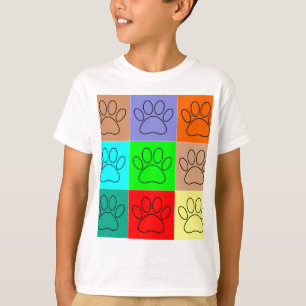 T-shirt Paquets De Chiots Mignons En Carré