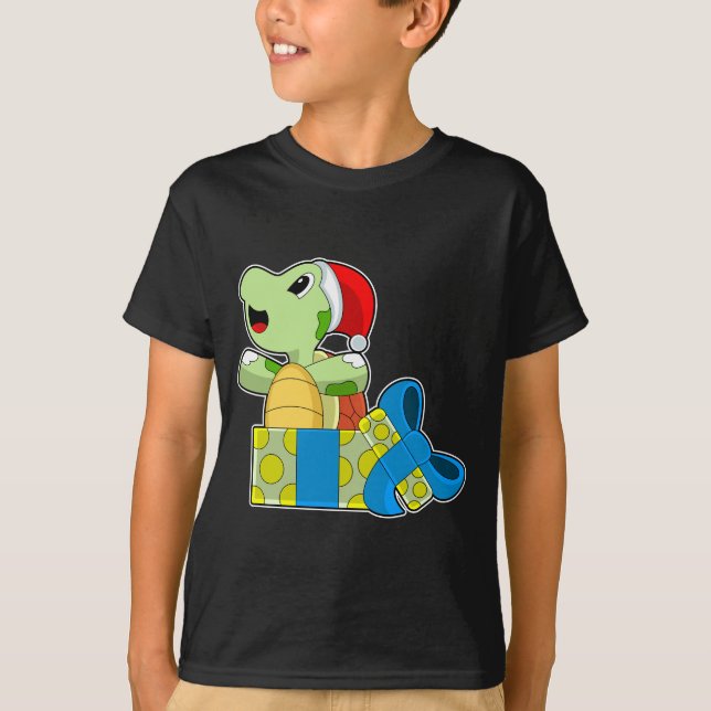 T-shirt Paquets de Noël de tortues (Devant)
