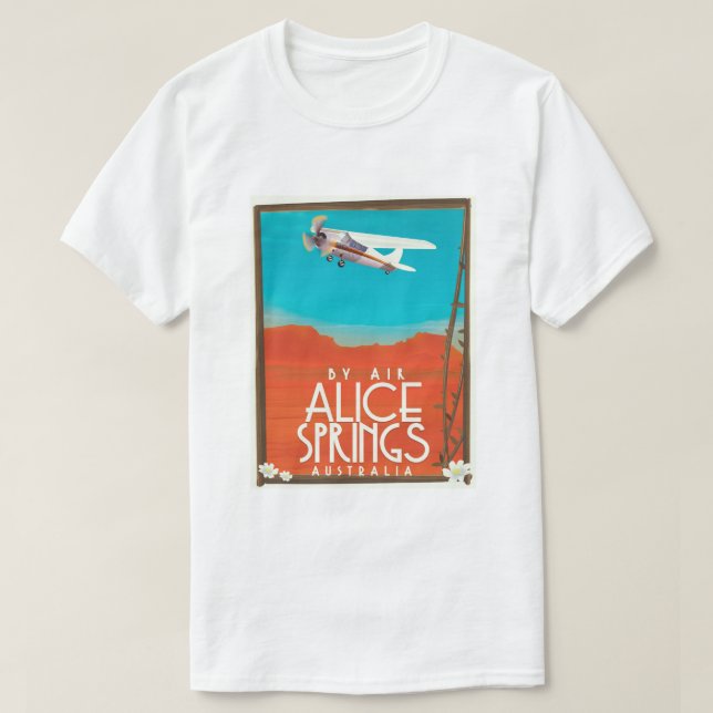 T-shirt Par Avion - Alice Springs Australie (Design devant)