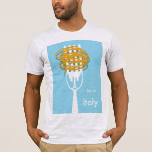 T-shirt par avion Italie affiche de voyage de style vintag