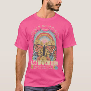 T-shirt Par Conséquent Si Quelqu'Un Est Dans Christ Boho C