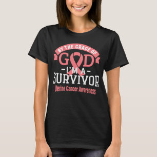 T-shirt Par la grâce de Dieu Cancer utérin Survivant