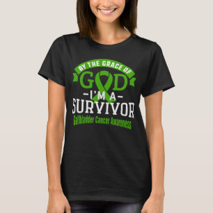 T-shirt Par la grâce de Dieu Gallbladder Cancer Survivant