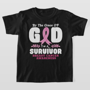 T-shirt Par la grâce de Dieu, je suis une survivante du ca