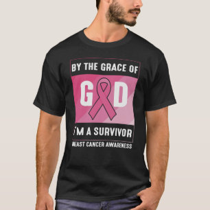 T-shirt Par la grâce Dieu le cancer du sein Survivor Chris