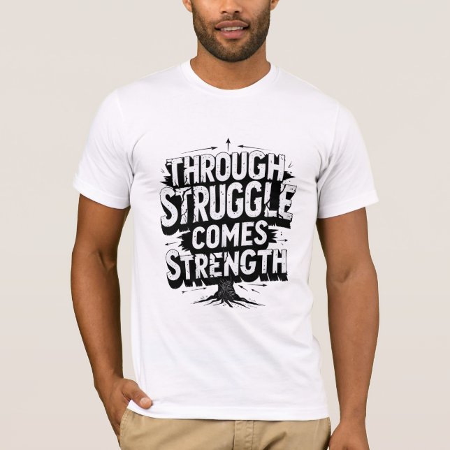 T-shirt Par La Lutte Arrive La Force (Devant)