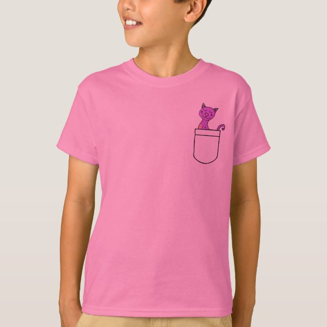 T-shirt PAR le chat dans une chemise de poche (Devant)