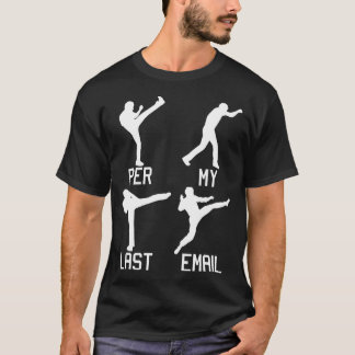 T-shirt Par Mon Dernier E-mail Amusant Lieu de travail Emp