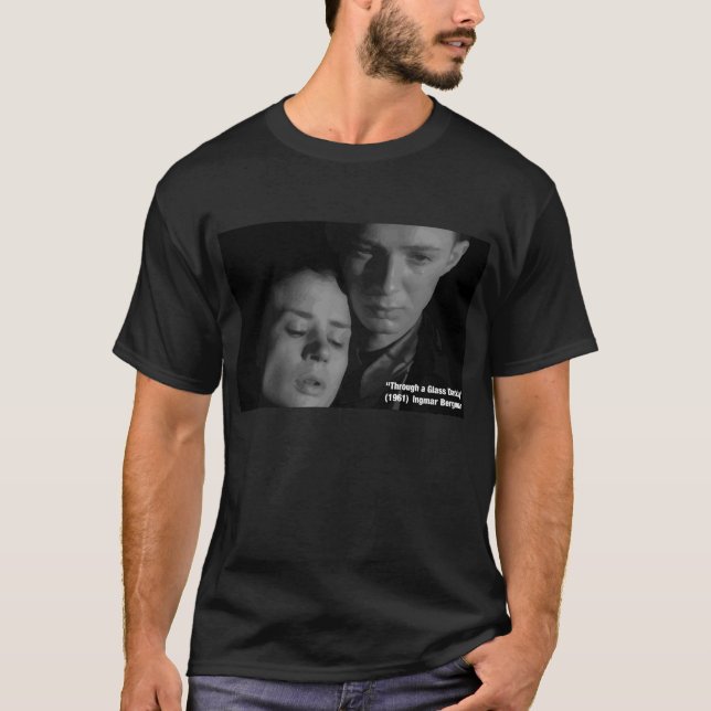 T-shirt "Par un verre obscurément" - Bergman vectorisé (Devant)