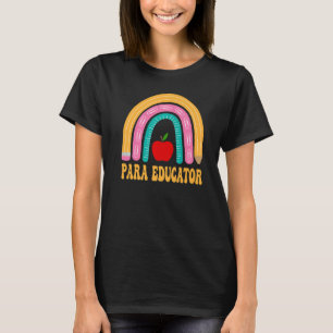 T-shirt Para Educateur Rainbow Femmes Retour À L'École App