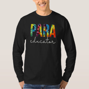 T-shirt Para éducateur Tie Dye Jour d'appréciation Bonjour