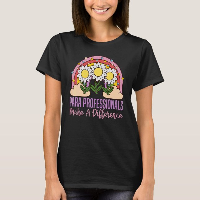 T-shirt Para Professionnels Faire Une Différence Enseignan (Devant)