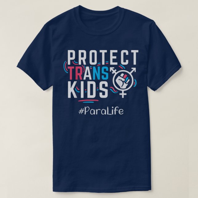 T-shirt Para Protéger les enfants trans Transgenre LGBT Pr (Design devant)
