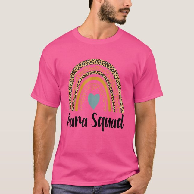 T-shirt Para Squad Rainbow Leopard Premier Jour De Thé D'É (Devant)