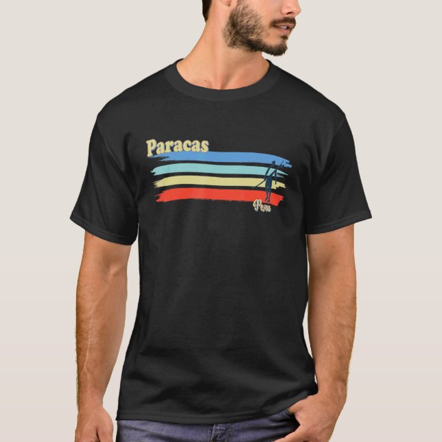 T-shirt Paracas Pérou Plage de surf (Devant)