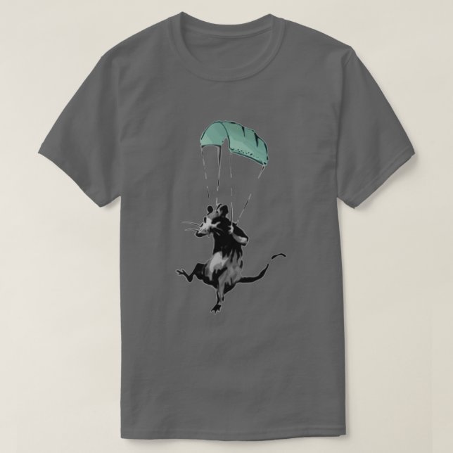 T-shirt parachutage de rat avec facemark 3 (Design devant)