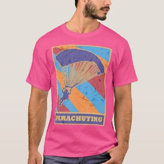 T-shirt Parachutage Vintage Retro Colors Parachute Diver S