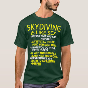T-shirt Parachute de parachute de parachute Skydiver