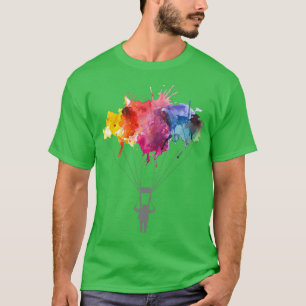 T-shirt Parachute de parachute de parachutisme Skydiver Wa
