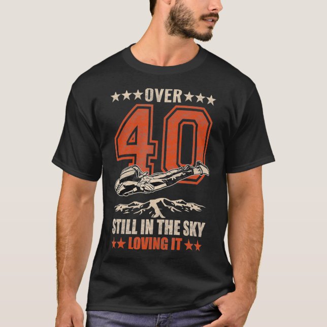 T-shirt Parachute de parachute vintage Skydiver (Devant)