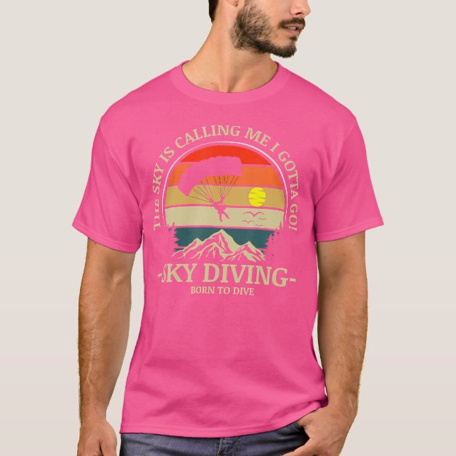 T-shirt Parachute Skydive Libre Descendre Skydive (Devant)