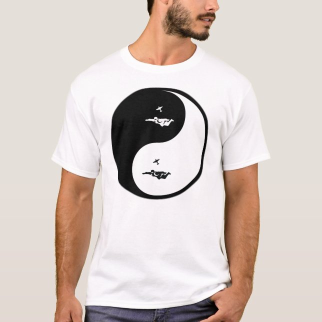 T-shirt Parachutisme de Yin Yang (Devant)