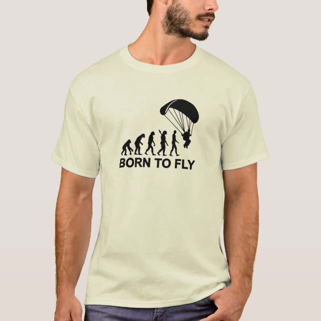 T-shirt Parachutisme d'évolution soutenu pour voler (Devant)