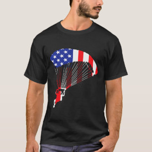 T-shirt Parachutisme Drapeau Américain Usa À L'Intérieur D