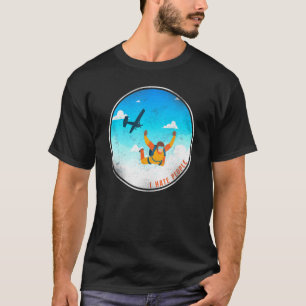 T-shirt Parachutisme drôle Je déteste les gens Vintage