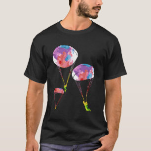 T-shirt Parachutisme en couleurs arc-en-ciel
