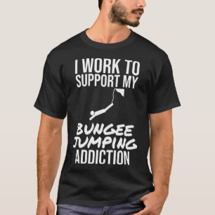 T-shirt Parachutisme Je Travaille Pour Soutenir Mon Addict