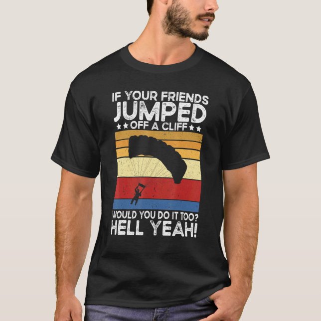 T-shirt Parachutisme. Saut en parachute (Devant)