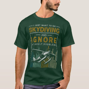 T-shirt Parachutisme Sport Extrême Avion ami drôle