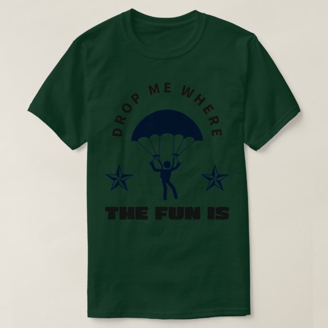 T-shirt Parachutiste de sauts de parachute Skydive (Design devant)