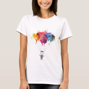T-shirt Parachutiste, parachute. Sport de parachutisme.