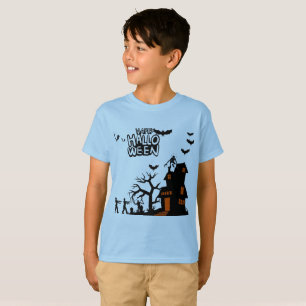 T-shirt Parade de lanternes fantomatiques bleu pâle