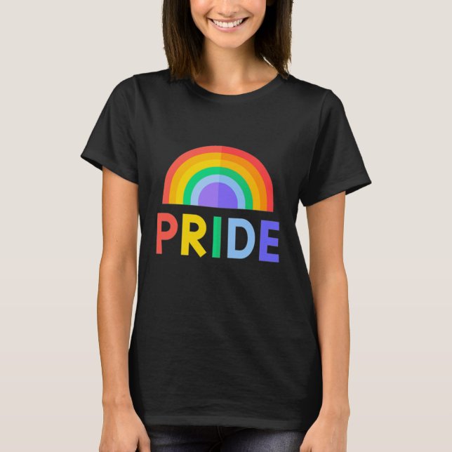 T-shirt Parade Gay pride arc-en-ciel (Devant)