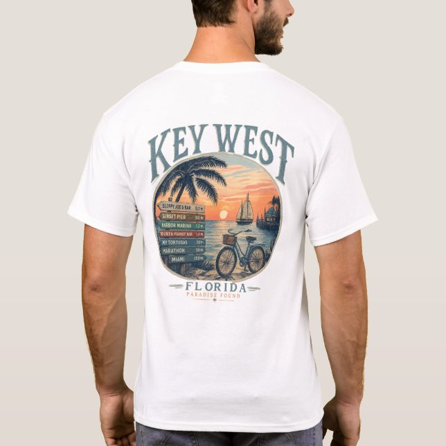 T-shirt Paradis de Key West Trouvé (Dos)
