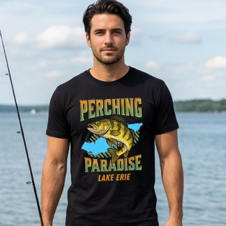 T-shirt Paradis de la pêche à la perchaude du lac Érié Spé