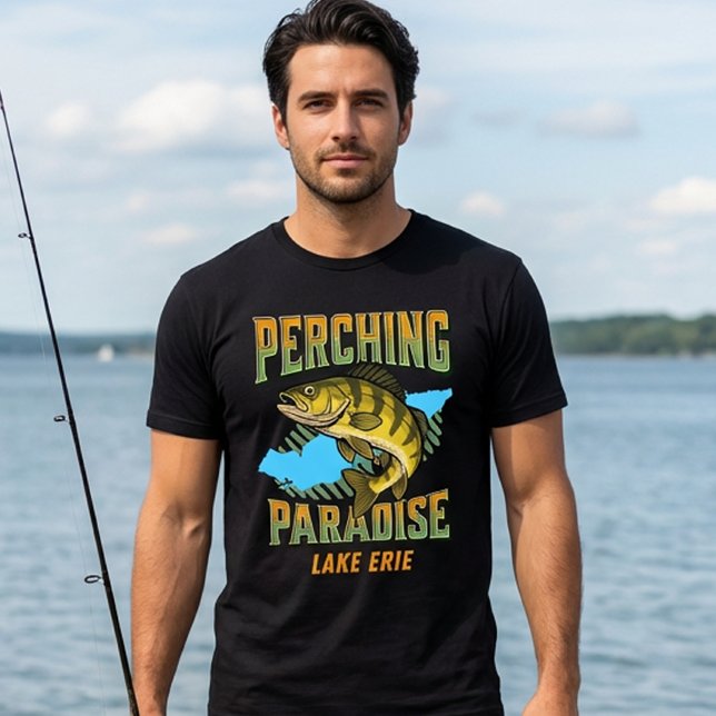 T-shirt Paradis de la pêche à la perchaude du lac Érié Spé (Créateur téléchargé)