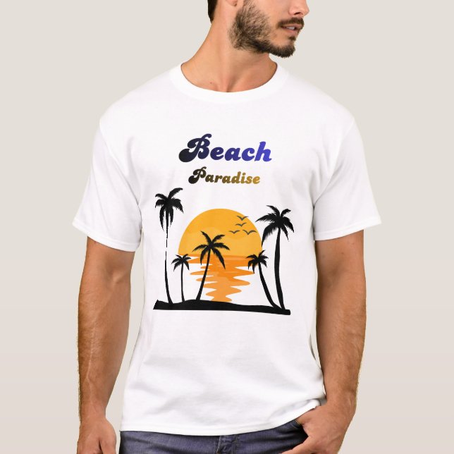 T-shirt Paradis de la plage (Devant)